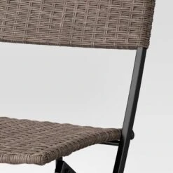 Wicker Outdoor Portable Folding Chair Brown - Room Essentials™ -Room Essentials GUEST 07ef41bc e823 45f0 934a e22a92fc9dec