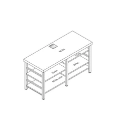 Adjustable Storage Dorm TV Stand For TVs Up To 50" Black Wood Grain Finish - Room Essentials™ -Room Essentials GUEST 0b3afdd0 91e5 48d6 8c98 460a3d135c4b