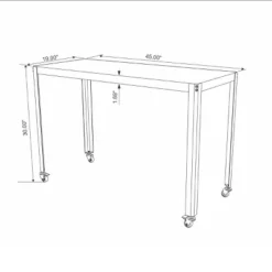45" Metal Rolling Computer Desk - Room Essentials™ 9 45" Metal Rolling Computer Desk - Room Essentials™ -Room Essentials GUEST 1a5019e4 6b5a 46df 8639 caf82f80c020