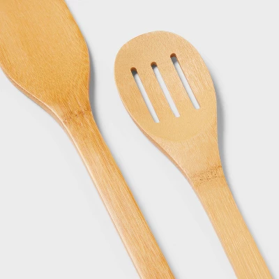 10pc Bamboo Silicone Kitchen Utensil Set Blue - Room Essentials™ 2 10pc Bamboo Silicone Kitchen Utensil Set Blue - Room Essentials™ - Image 2