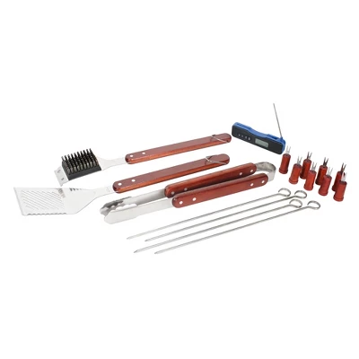 17pc BBQ Stainless Steel Grill Spatula Set Black - Room Essentials™ 2 17pc BBQ Stainless Steel Grill Spatula Set Black - Room Essentials™ - Image 2