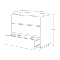 Modern 32" Wide 3 Drawer Dresser - Room Essentials™ -Room Essentials GUEST 2a951fcb 02d7 4c3c 9a9a acb811154e77