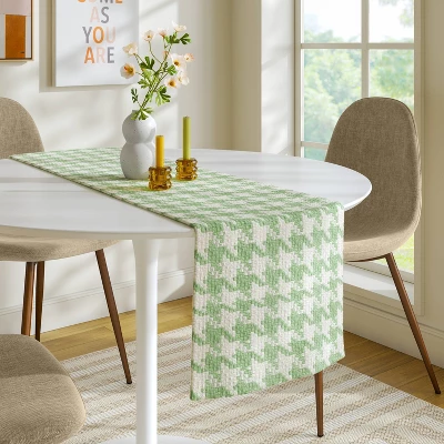 Houndstooth Table Runner Green - Room Essentials™ 1 Houndstooth Table Runner Green - Room Essentials™