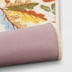 2'x3' Washable Leaf Harvest Scatter Woven Accent Rug Cream/Orange/Green - Room Essentials™ -Room Essentials GUEST 2c37c49b f83f 429e b4f7 240a2c37caff