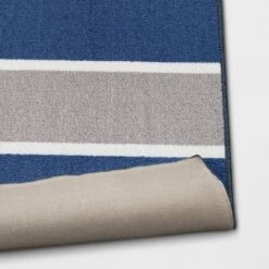 4'x5'6" Rugby Striped Accent Rug Gray/Blue - Room Essentials™ -Room Essentials GUEST 30c376bd 7116 4e6d 90f8 d2902e4d9874
