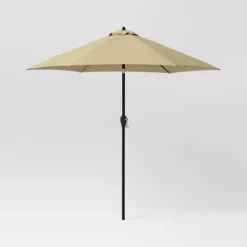 9'x9' Patio Market Umbrella - Black Pole - Room Essentials™ -Room Essentials GUEST 360130ed 5293 44e5 badc e5a29898f7ee
