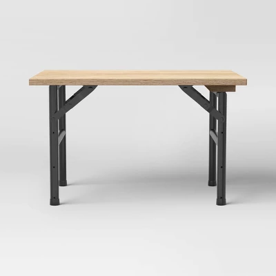 Adjustable Height Dorm Folding Table Brown - Room Essentials™ 2 Adjustable Height Dorm Folding Table Brown - Room Essentials™ - Image 2