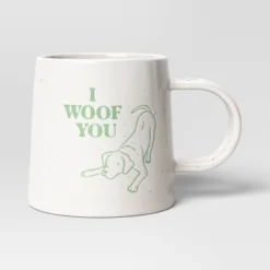 16oz Stoneware I Woof You Mug White - Room Essentials™: Coffee Mug, Microwave & Dishwasher Safe, Dorm Room Essential -Room Essentials GUEST 3880ac6d 7d67 4045 ae04 41febb13567f