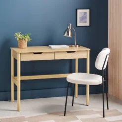 Scandi Desk With Drawers Natural - Room Essentials™