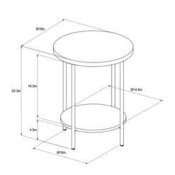 Wood And Metal Round End Table - Room Essentials™ 8 Wood And Metal Round End Table - Room Essentials™ -Room Essentials GUEST 3b0a8f5b 71c3 483e 99d5 ee523c908f0c