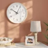 15.5" Schoolhouse Wall Clock Natural Wood Grain - Room Essentials™