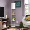 Shelf Floor Lamp White (Light Bulbs Not Included) - Room Essentials™: Modern Standing Lamp With Pull Chain, ETL Listed