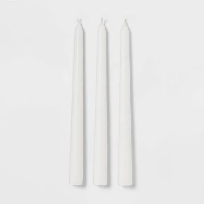 12pk Unscented Taper Candles White - Room Essentials™: Paraffin Wax, 10.6" Long, 6hr Burn Time, Set Of 12 2 12pk Unscented Taper Candles White - Room Essentials™: Paraffin Wax, 10.6" Long, 6hr Burn Time, Set Of 12 - Image 2