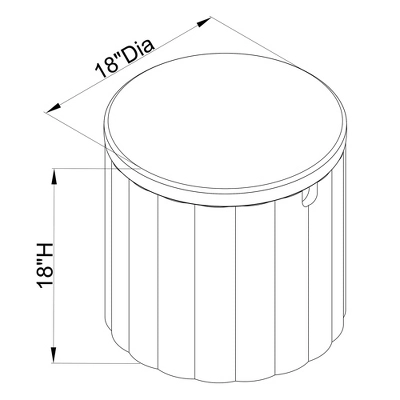 Folding Round Storage Ottoman - Room Essentials™ 5 Folding Round Storage Ottoman - Room Essentials™ - Image 5