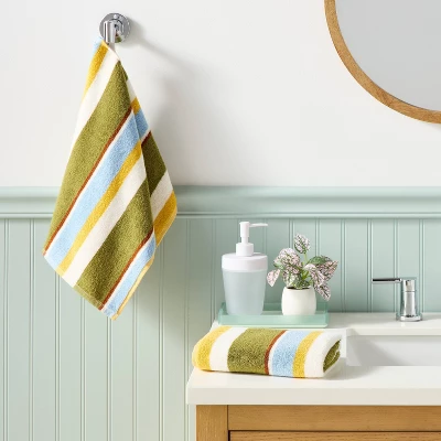 2pk Colorblock Harvest Hand Towel Set - Room Essentials™ 1 2pk Colorblock Harvest Hand Towel Set - Room Essentials™
