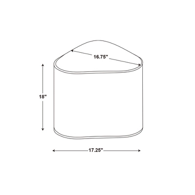 Triangular Shaped Upholstered Corduroy Ottoman - Room Essentials™ 3 Triangular Shaped Upholstered Corduroy Ottoman - Room Essentials™ - Image 3