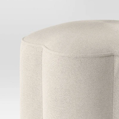 Scalloped Upholstered Ottoman - Room Essentials™ 3 Scalloped Upholstered Ottoman - Room Essentials™ - Image 3