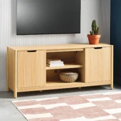 Scandi Media ,TV Stand For TVs Up To 59" Natural - Room Essentials™