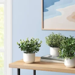 Herb Artificial Plant In White Pot - Room Essentials™