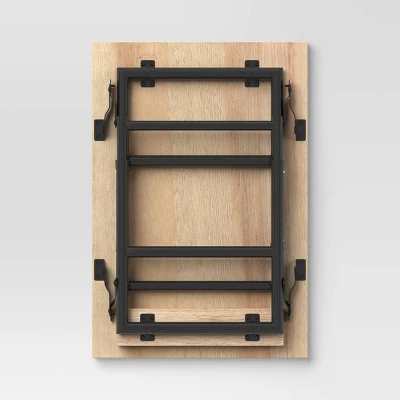 Adjustable Height Dorm Folding Table Brown - Room Essentials™ 3 Adjustable Height Dorm Folding Table Brown - Room Essentials™ - Image 3