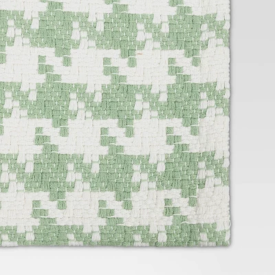 Houndstooth Table Runner Green - Room Essentials™ 2 Houndstooth Table Runner Green - Room Essentials™ - Image 2