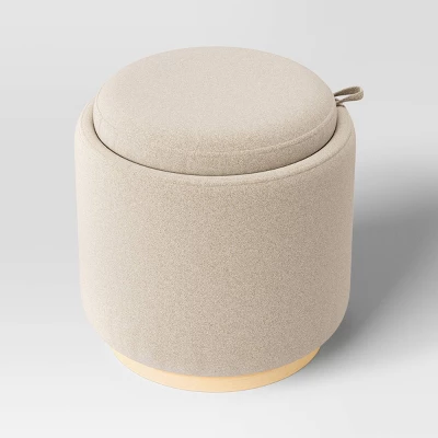 Round Upholstered Storage Ottoman - Room Essentials™ 5 Round Upholstered Storage Ottoman - Room Essentials™ - Image 5