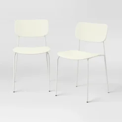 Set Of 2 Molded Plastic With Metal Base Dining Chair - Room Essentials™ -Room Essentials GUEST 7ccafcb2 0fc7 4546 9cf2 0dcc74aa8356