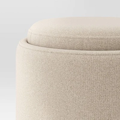 Round Upholstered Storage Ottoman - Room Essentials™ 4 Round Upholstered Storage Ottoman - Room Essentials™ - Image 4