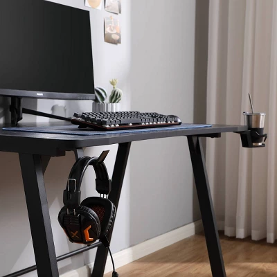 Gaming Dorm Desk With LED Lights And Headphone Holder - Room Essentials™ 11 Gaming Dorm Desk With LED Lights And Headphone Holder - Room Essentials™ - Image 11