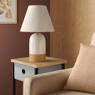 Ceramic Table Lamp Cream/Tan - Room Essentials™ 2 Ceramic Table Lamp Cream/Tan - Room Essentials™ - Image 2
