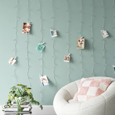 Curtain String Lights With Clips White - Room Essentials™: LED Fairy Lights For Dorm Decor, UL Listed, Indoor/Outdoor Use 2 Curtain String Lights With Clips White - Room Essentials™: LED Fairy Lights For Dorm Decor, UL Listed, Indoor/Outdoor Use - Image 2