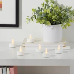 24ct Twist-Flame LED Tealight Candles (White) - Room Essentials™