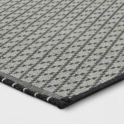 4'x5'6" Small Diamond Area Rug Charcoal Gray - Room Essentials™ -Room Essentials GUEST 8a71c9d6 119a 40ae 9167 f7cec448d925