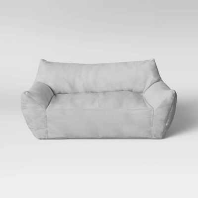 Bean Bag Loveseat Gray - Room Essentials™ 2 Bean Bag Loveseat Gray - Room Essentials™ - Image 2