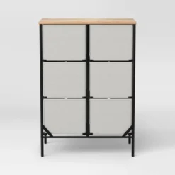 Fabric 6-Bin Tall Vertical Dresser Black Frame - Room Essentials™ -Room Essentials GUEST 9a73525c dfae 4721 bc76 d19100892e3d