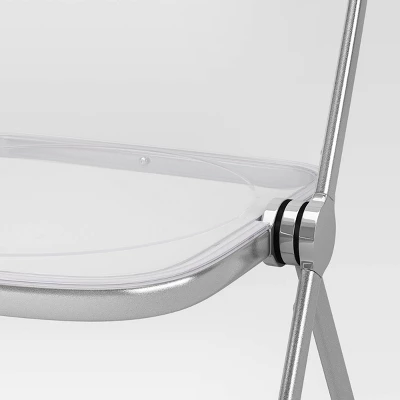 Modern Metal Acrylic Folding Chair - Room Essentials™ 5 Modern Metal Acrylic Folding Chair - Room Essentials™ - Image 5