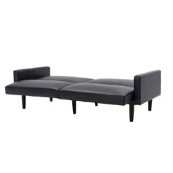 Faux Leather Futon Sofa With Arms Black - Room Essentials™ -Room Essentials GUEST 9d1c56ec c4dc 4391 8d2f 40e99d25975e