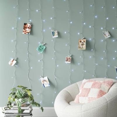 Curtain String Lights With Clips White - Room Essentials™: LED Fairy Lights For Dorm Decor, UL Listed, Indoor/Outdoor Use 1 Curtain String Lights With Clips White - Room Essentials™: LED Fairy Lights For Dorm Decor, UL Listed, Indoor/Outdoor Use