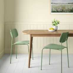 Set Of 2 Molded Plastic With Metal Base Dining Chair - Room Essentials™