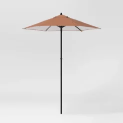6' Round Outdoor Patio Market Umbrella With Black Pole - Room Essentials™ 31 6' Round Outdoor Patio Market Umbrella With Black Pole - Room Essentials™ -Room Essentials GUEST a9f72ed9 92eb 4d5a 9adc 693141444350
