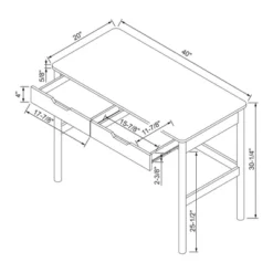 Scandi Desk With Drawers Natural - Room Essentials™ -Room Essentials GUEST beea9f5d 7625 47e1 b872 56b582b72025