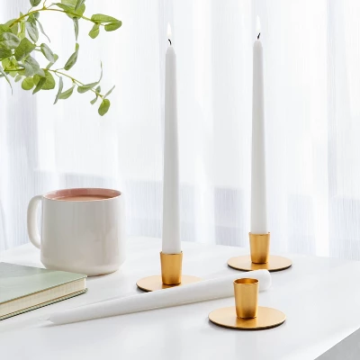 12pk Unscented Taper Candles White - Room Essentials™: Paraffin Wax, 10.6" Long, 6hr Burn Time, Set Of 12 1 12pk Unscented Taper Candles White - Room Essentials™: Paraffin Wax, 10.6" Long, 6hr Burn Time, Set Of 12