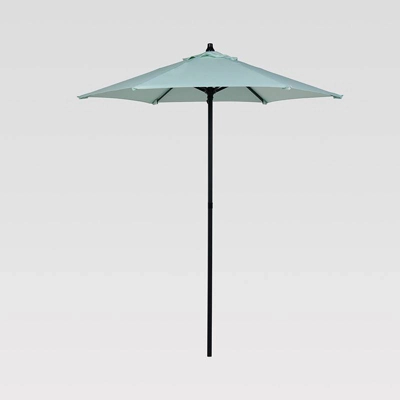 6' Round Outdoor Patio Market Umbrella With Black Pole - Room Essentials™ 13 6' Round Outdoor Patio Market Umbrella With Black Pole - Room Essentials™ - Image 13