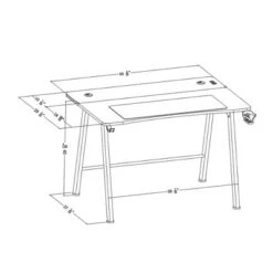 Gaming Dorm Desk With LED Lights And Headphone Holder - Room Essentials™ 32 Gaming Dorm Desk With LED Lights And Headphone Holder - Room Essentials™ -Room Essentials GUEST d7dc3ff0 237b 40d2 940c 7e3aafa849bc