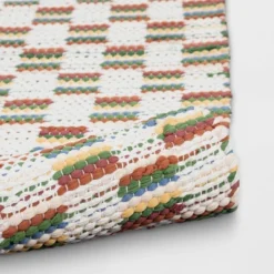 4'x5'6" Checkered Chindi Handwoven Area Rug - Room Essentials™ -Room Essentials GUEST dca06988 28e2 475f 8666 5cdf60d5d406