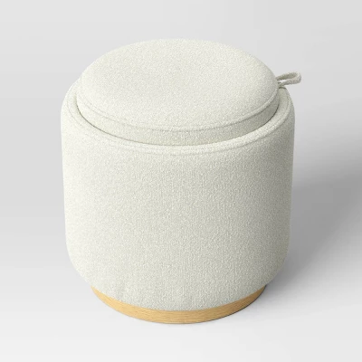 Round Upholstered Storage Ottoman - Room Essentials™ 7 Round Upholstered Storage Ottoman - Room Essentials™ - Image 7