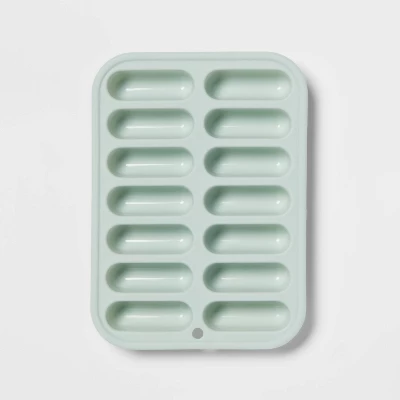 Silicone Ice Tray Mint Green - Room Essentials™: 14-Cavity Silicone Mold, Dishwasher-Safe, 8.55 Volume Capacity 2 Silicone Ice Tray Mint Green - Room Essentials™: 14-Cavity Silicone Mold, Dishwasher-Safe, 8.55 Volume Capacity - Image 2