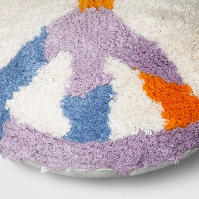 Peace Sign Printed Plush Round Throw Pillow - Room Essentials™ 3 Peace Sign Printed Plush Round Throw Pillow - Room Essentials™ - Image 3