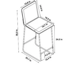 Upholstered Counter Height Barstool With Metal Frame Camel Faux Leather - Room Essentials™: Sledge-Style Legs, Padded Seat 7 Upholstered Counter Height Barstool With Metal Frame Camel Faux Leather - Room Essentials™: Sledge-Style Legs, Padded Seat -Room Essentials GUEST ed9f2b87 ec01 4a53 bdcc 572a2d53871a