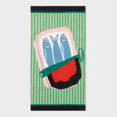 Sardines Beach Towel - Room Essentials™ 3 Sardines Beach Towel - Room Essentials™ - Image 3